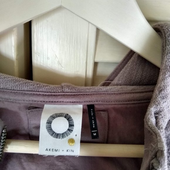 Anthropologie Akemi & Kin Suede Block Hoodie, M - Picture 5 of 6